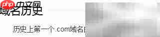 . com域名的优势解析
