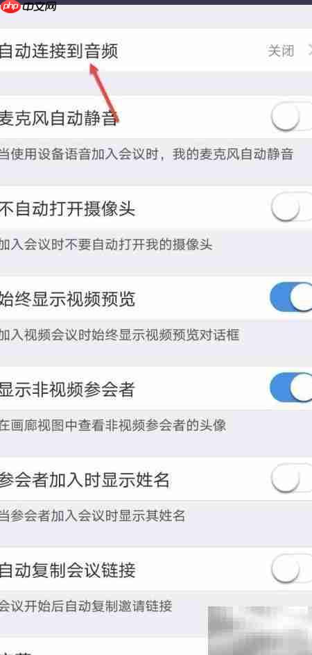 Umeet开启自动连接音频方法