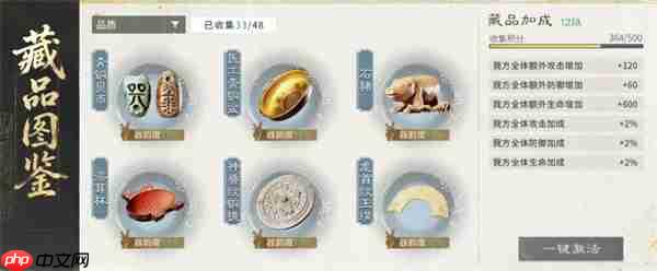 三国天下归心藏品系统搭配攻略