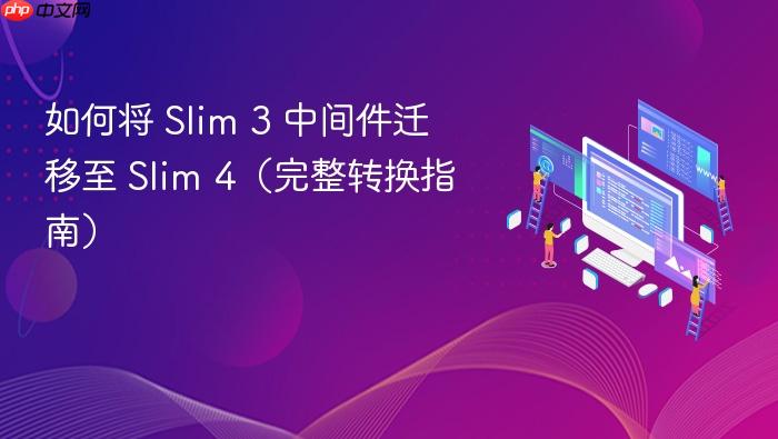 如何将 Slim 3 中间件迁移至 Slim 4(完整转换指南)