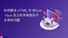 如何解决 HTML 中 @font-face 定义的字体部分不生效的问题