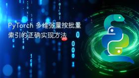 PyTorch 多维张量按批量索引的正确实现方法