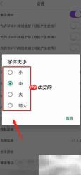 扬帆正文字体大小设置方法
