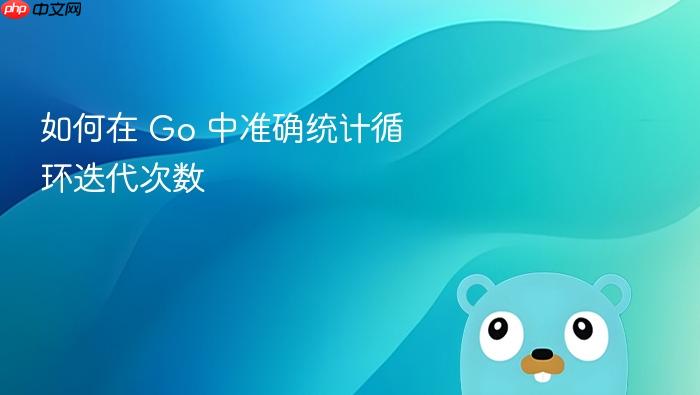 如何在 Go 中准确统计循环迭代次数