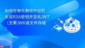 如何在单元测试中动态生成RSA密钥并签名JWT（无需JWK或文件存储）
