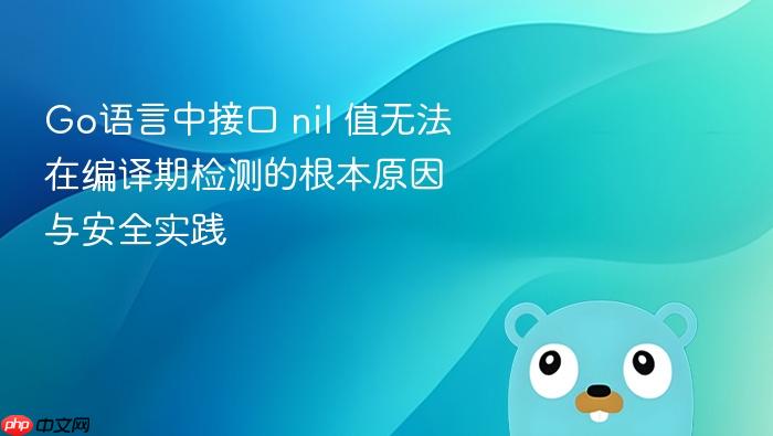 Go语言中接口 nil 值无法在编译期检测的根本原因与安全实践
