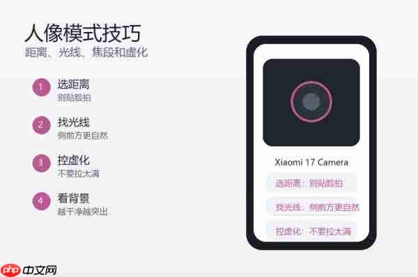 小米17人像模式怎么拍更好看?人物拍摄技巧整理