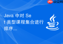 Java 中对 Set 类型课程集合进行排序的正确方式