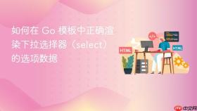 如何在 Go 模板中正确渲染下拉选择器（select）的选项数据

