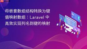 将嵌套数组结构转换为键值映射数组:Laravel 中高效实现列名到键的映射