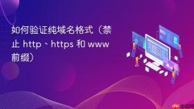 如何验证纯域名格式(禁止 http、https 和 www 前缀)