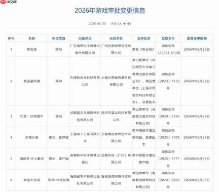 2026年6月游戏版号公开 《仙剑4:重制版》过审