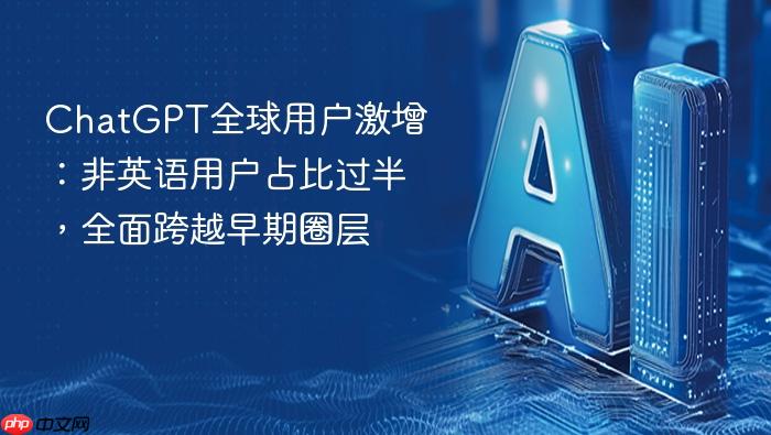 chatgpt全球用户激增：非英语用户占比过半，全面跨越早期圈层