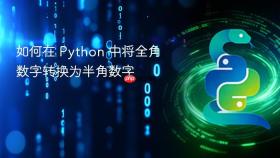 如何在 Python 中将全角数字转换为半角数字
