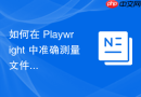 如何在 Playwright 中准确测量文件下载耗时