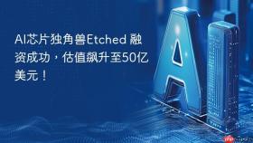 AI芯片独角兽Etched 融资成功，估值飙升至50亿美元！