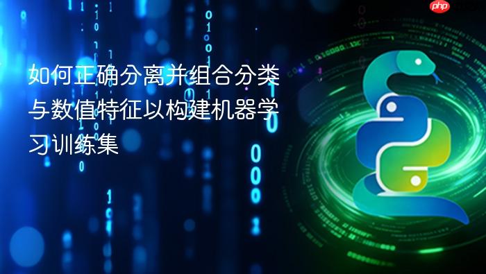 如何正确分离并组合分类与数值特征以构建机器学习训练集