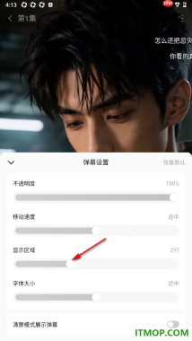 番茄免费小说手机版设置将弹幕显示区域调小一些的方法