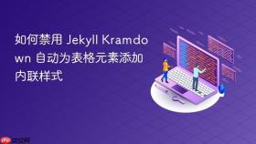 如何禁用 Jekyll Kramdown 自动为表格元素添加内联样式