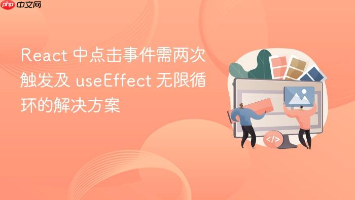 React 中点击事件需两次触发及 useEffect 无限循环的解决方案