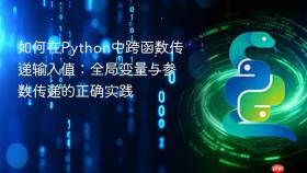 如何在Python中跨函数传递输入值：全局变量与参数传递的正确实践
