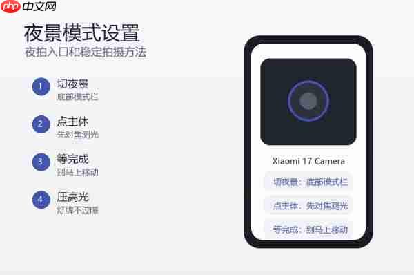 小米17夜景模式怎么设置?夜拍入口和使用方法