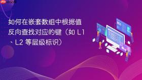 如何在嵌套数组中根据值反向查找对应的键（如 L1、L2 等层级标识）
