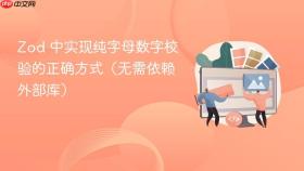 Zod 中实现纯字母数字校验的正确方式(无需依赖外部库)