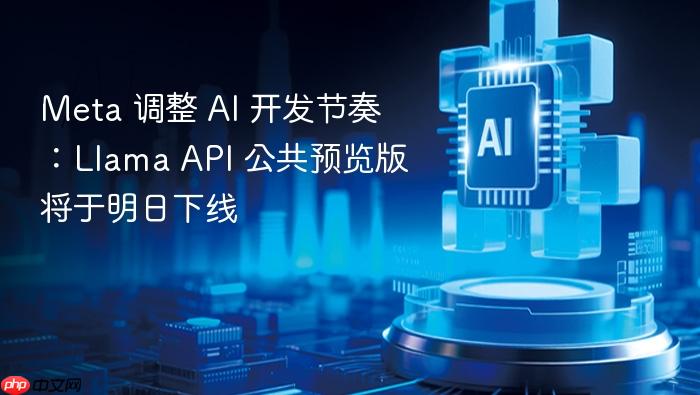 meta 调整 ai 开发节奏:llama api 公共预览版将于明日下线