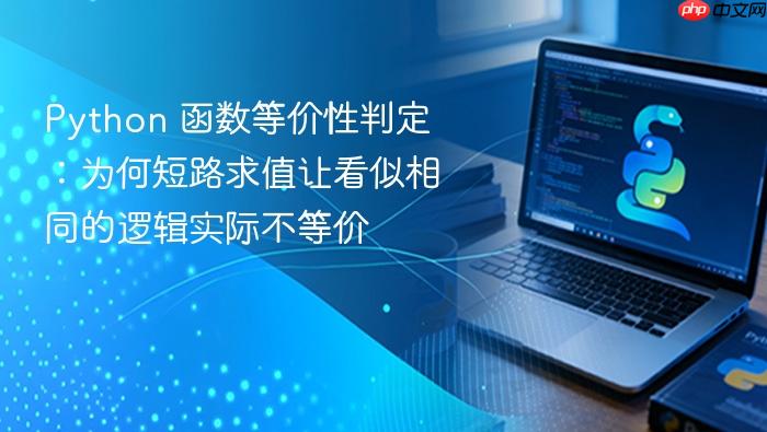 Python 函数等价性判定:为何短路求值让看似相同的逻辑实际不等价