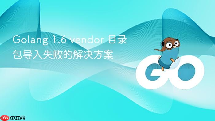 Golang 1.6 vendor 目录包导入失败的解决方案