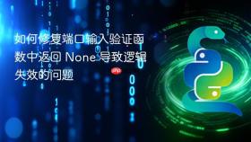 如何修复端口输入验证函数中返回 None 导致逻辑失效的问题

