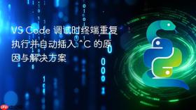 VS Code 调试时终端重复执行并自动插入 ^C 的原因与解决方案
