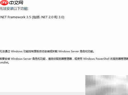 Windows功能无法自动安装