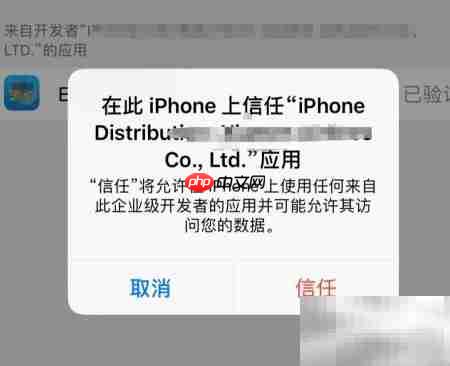 iPhone应用打不开?信任开发者