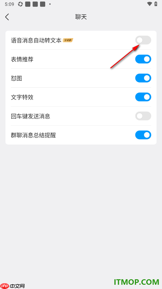 qq手机版设置启用语音消息自动转文本功能的方法