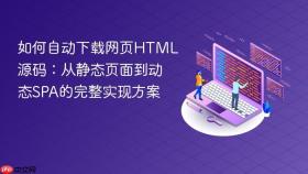 如何自动下载网页HTML源码：从静态页面到动态SPA的完整实现方案
