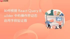 如何根据 React Query Builder 中的操作符动态启用字段验证器
