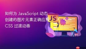 如何为 JavaScript 动态创建的图片元素正确应用 CSS 过渡动画
