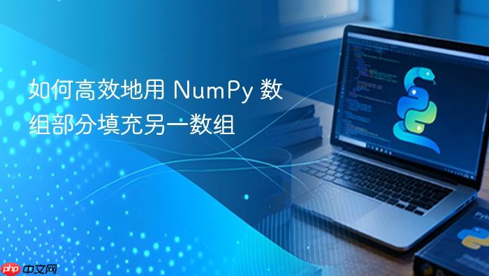 如何高效地用 NumPy 数组部分填充另一数组