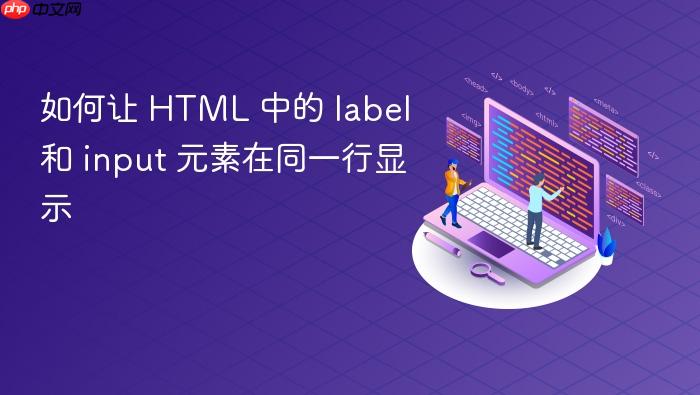 如何让 HTML 中的 label 和 input 元素在同一行显示