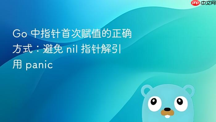 Go 中指针首次赋值的正确方式:避免 nil 指针解引用 panic