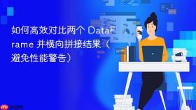 如何高效对比两个 DataFrame 并横向拼接结果（避免性能警告）