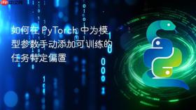 如何在 PyTorch 中为模型参数手动添加可训练的任务特定偏置