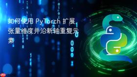 如何使用 PyTorch 扩展张量维度并沿新轴重复元素