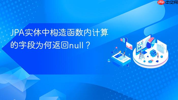 JPA实体中构造函数内计算的字段为何返回null？
