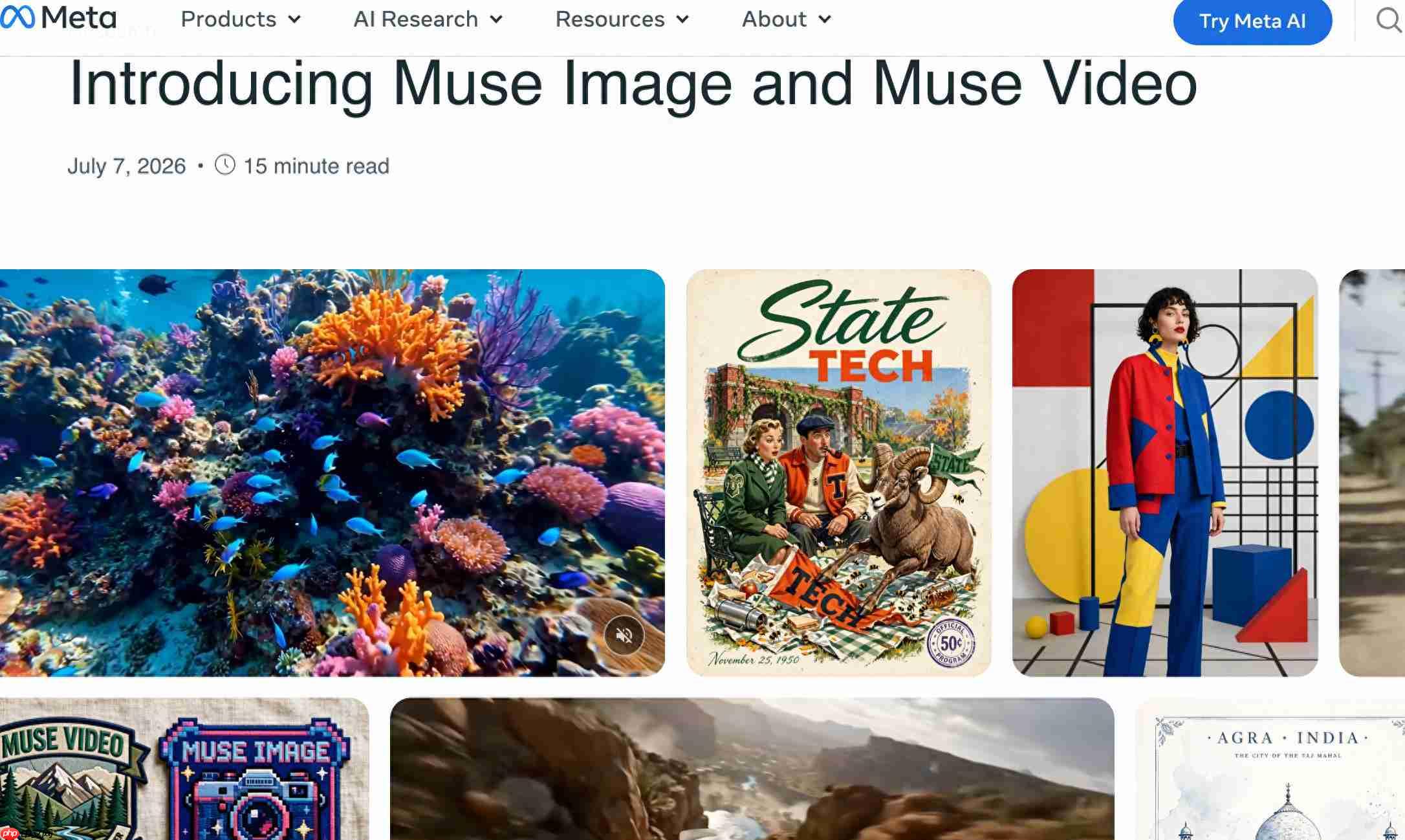 Meta Muse Image正式发布:PixPix将接入,可免费体验全球顶尖AI图像模型