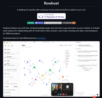告别云端焦虑:本地优先的桌面 AI 助手 Rowboat 如何重塑你的工作台?