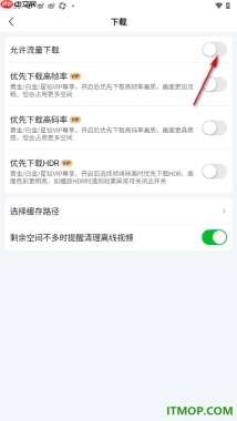 爱奇艺手机版设置允许流量下载的方法