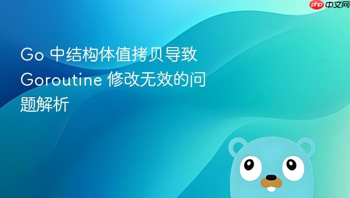 Go 中结构体值拷贝导致 Goroutine 修改无效的问题解析